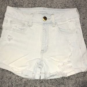 Super stretch a&e light wash jean shorts